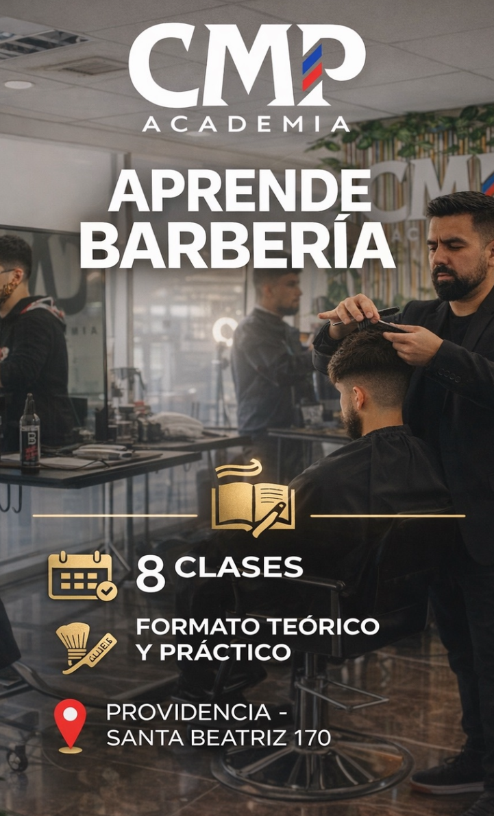 Taller de Barbería Profesional | 1 Mes 100% Práctico | CMP Academia